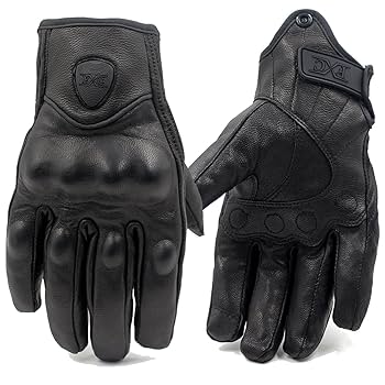 Amazon.co.jp: FXC 指全体を覆うバイクレザー手袋 メンズ